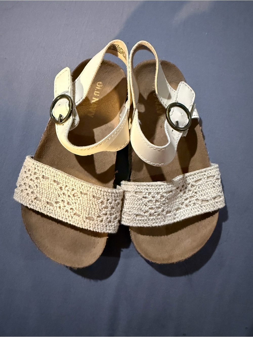 Old Navy Cream Crochet Strap Kids Sandals